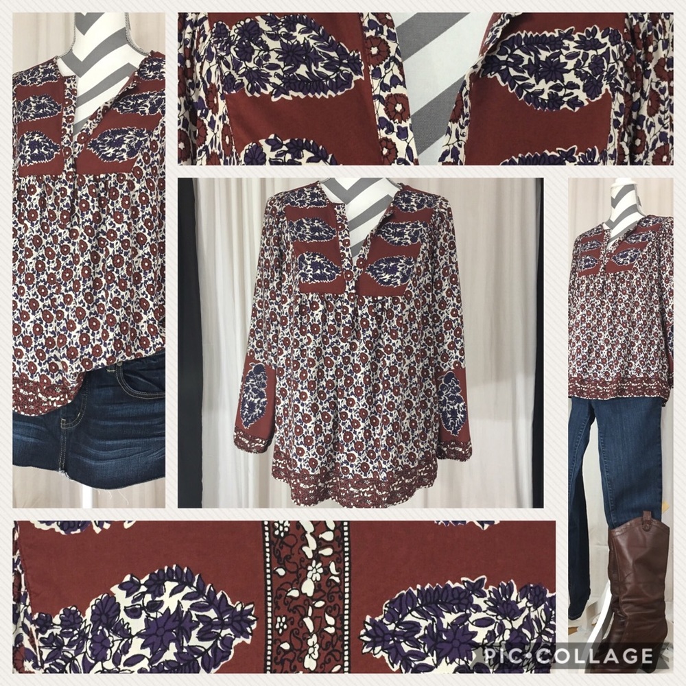 Lucky Brand cotton boho top